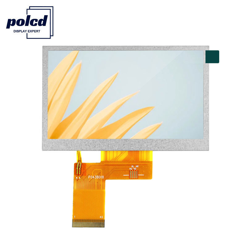 Polcd 24 Bit RGB Lcd 4.3 Inci 800x480 Layar LCD TFT 53.86mm Industri