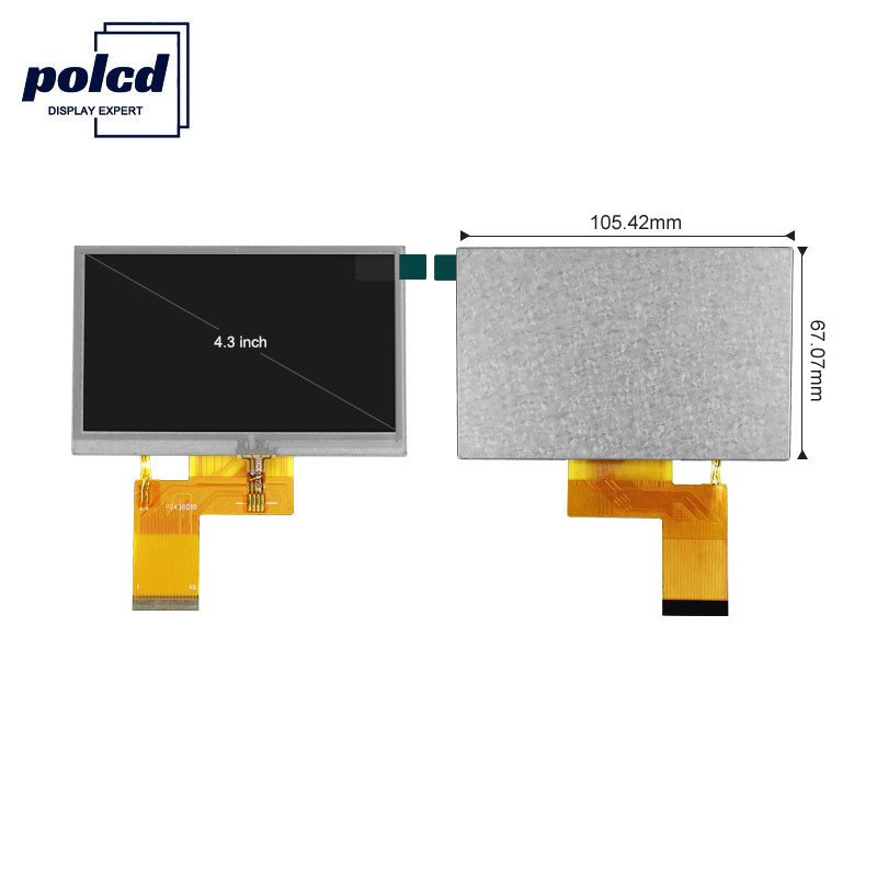 Layar Sentuh Polcd 800X480 Lcd Tft 4.3 Inci 280 Q38 Nit Raspberry Pi
