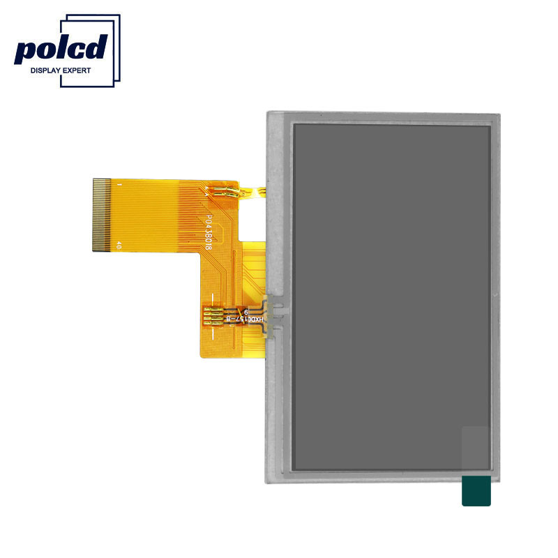Kecerahan Polcd 300 Layar Tft Lcd 4,3 Inci Layar Sentuh Resistif 800X480 TFT