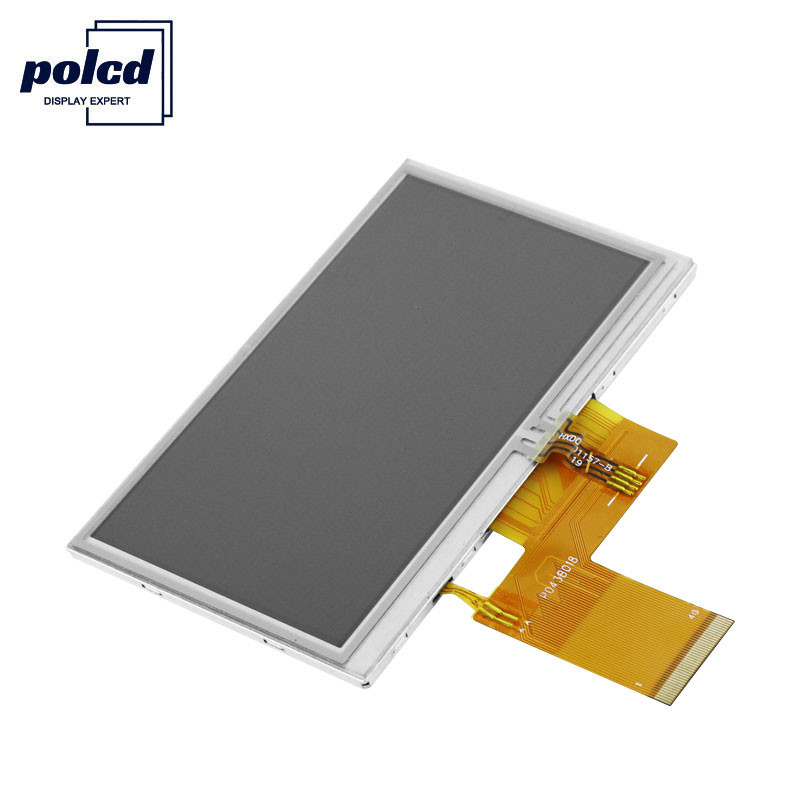 Polcd RGB 24 Bit 4.3 Inch Layar Tft 300 Nits Layar Sentuh Kapasitif Tft