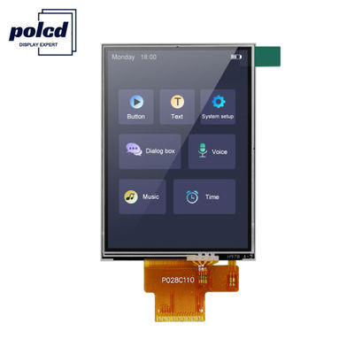 Polcd 260 Nit 240x320 Lcd 2.8 Inci ST7789V Panel Sentuh Lcd 4 Kawat SPI