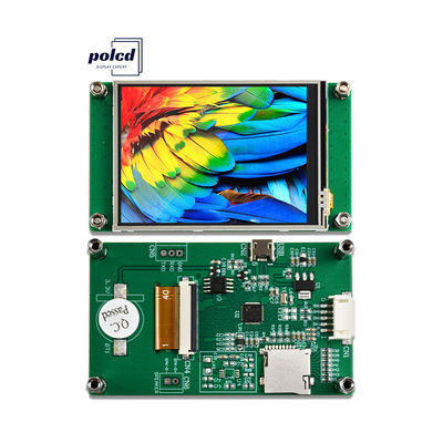 Polcd 2.8 Inch 240*320 HMI Embedded TFT LCD Module Dikendalikan oleh MCU Serial Port Screen