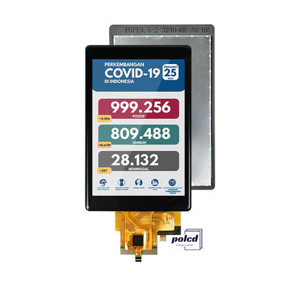 POLCD Custom 3,5 inci 320x480 Panel sentuh kapasitif 500nit ST7796U IPS TFT LCD Modul Display