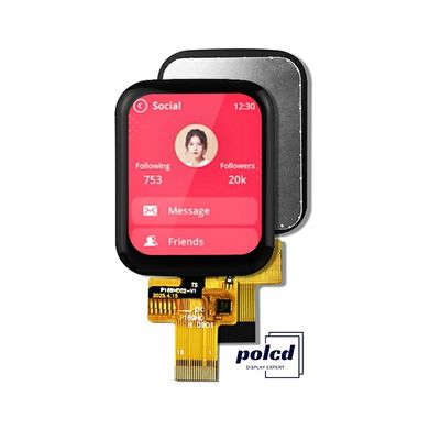 Polcd 1.69 Inch TFT Capacitive Touch Screen 240x280 Biasanya Hitam IPS LCD Modul