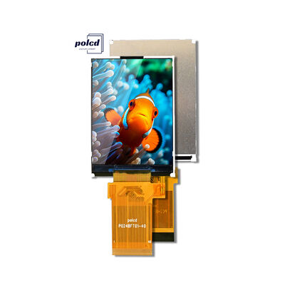 Polcd 2.4 inci LCM Modul Transflektif SPI MCU Pengelasan 20pin Resolusi 240x320 TFT LCD Screen