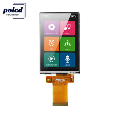 Polcd 8080 MCU 320X480 Lcd 3.5 Inch 450 Nit Layar Sentuh TFT 12 0'CLOCK