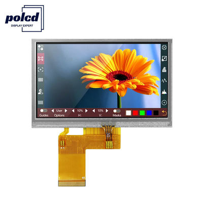Polcd RGB 24 Bit 4.3 Inch Tft Lcd Display 480x272 Layar Sentuh Industri