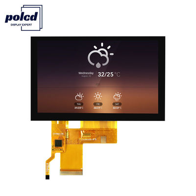 Polcd 108mm 5 Inch Layar Sentuh Kapasitif 800X480 Layar LCD TFT IPS