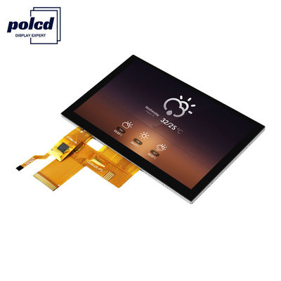 Polcd 300 Nit IPS TFT LCD RGB 24 Bit 5 Inch Layar Lcd Untuk Pc ISO9001