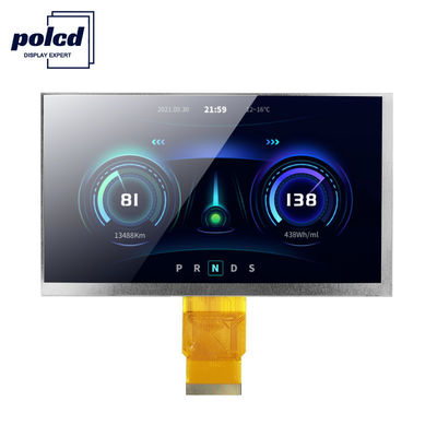 Polcd ISO9001 300 Nits 7 Inci Sentuh Tft Lcd RGB 24 Bit 800x480 Layar Lcd